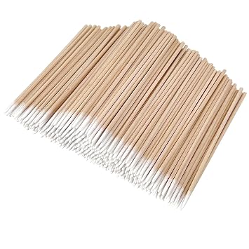 Eyxformula 1000 Count Pointed Cotton Swabs, 4 Inch Microblading Cotton Buds with Wooden Sticks, Semi Permanent Eyebrow Tattoo Supplies, Precition Tip Micro Applicators for Makeup, Cleaning Nail Polish