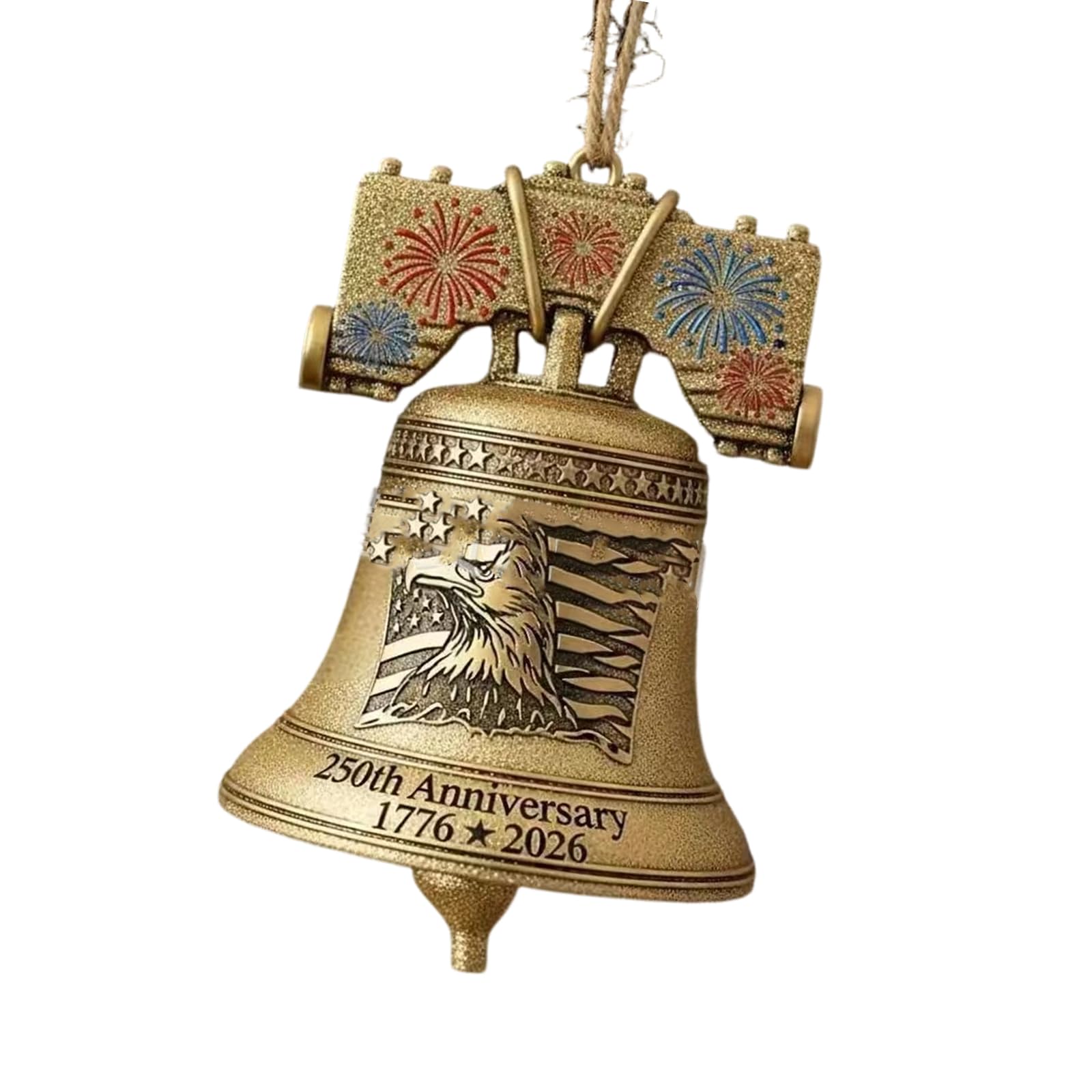 Handcrafted Collectible Bells Decoration Celebrating 250 Years Independence Festival Home Accent Ornament Holiday Ornament