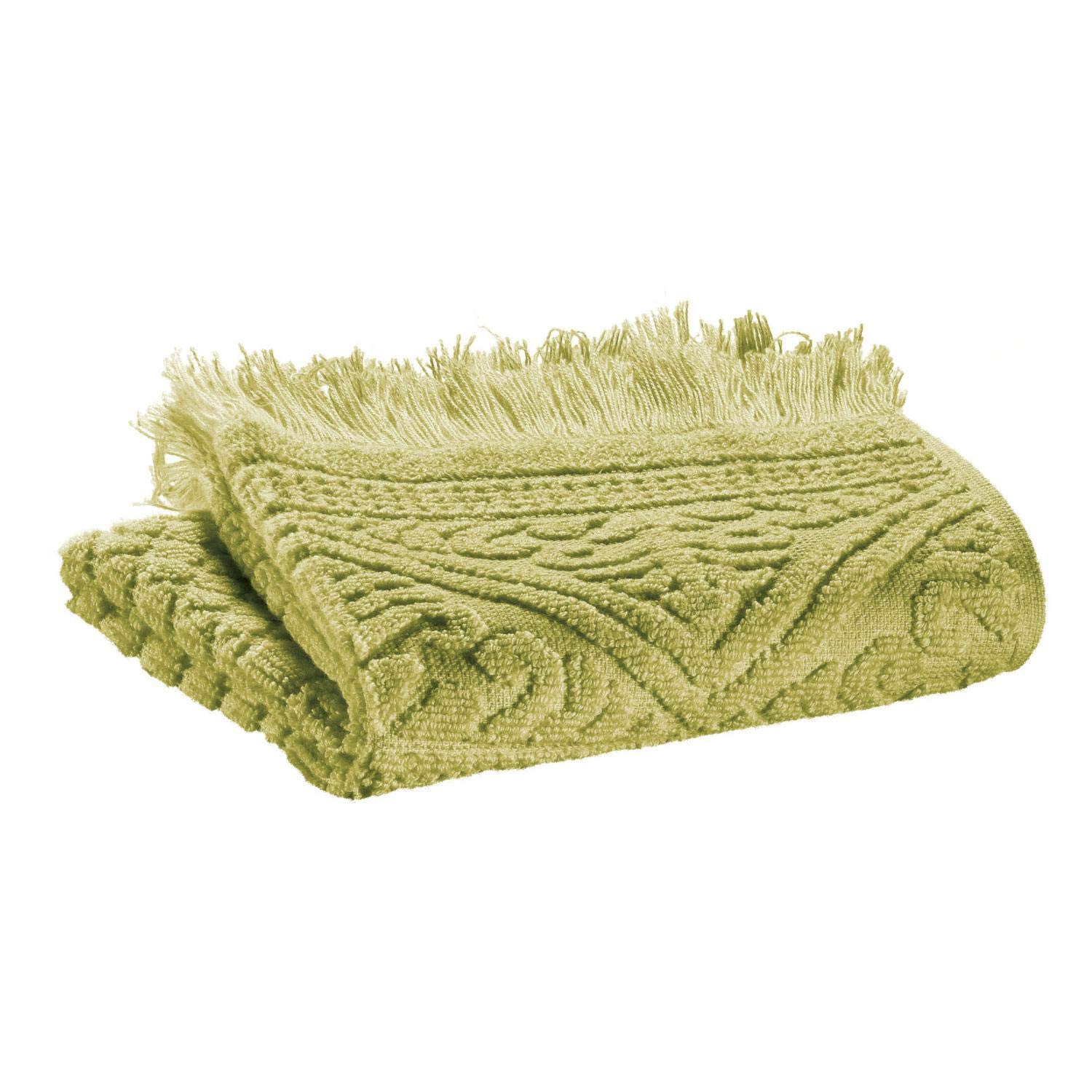 Toalla de tocador Zoe Matcha pequeña de 30 x 50 cm lisa
