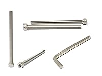 Vista 148 de iexcell 25 piezas M4 x 60/65/70/75/3.150 in paso de rosca 0.028 in acero inoxidable 304 cabeza hexagonal Tornillos Tornillos surtido Kit