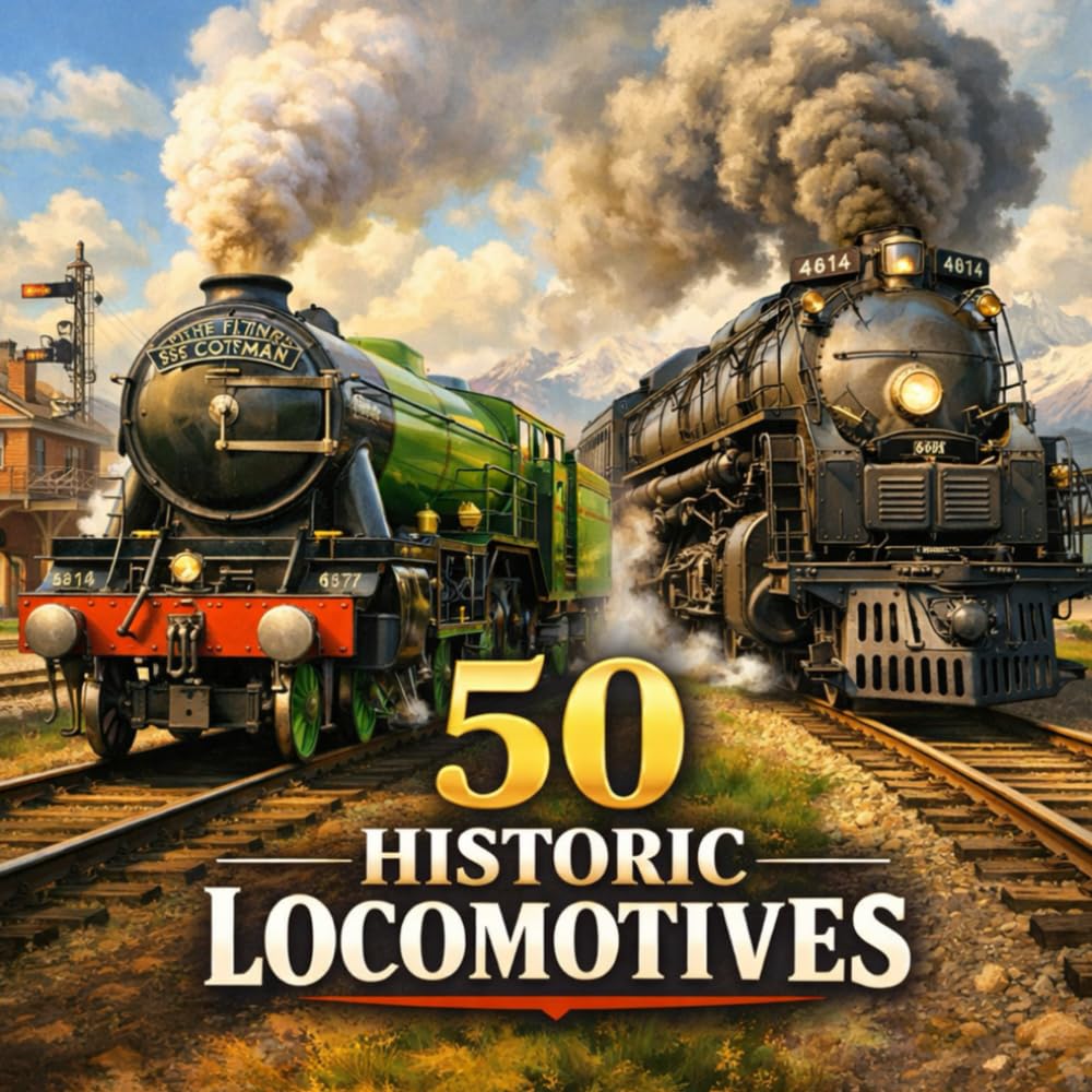 50 Historic Locomotives: A Colorful Introduction to Classic Steam, Diesel, and Electric Trains for Preschoolers (The 50 Things Kids Should Know Series)
