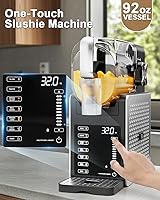 Vista 2 de Fiii Máquina de granizado de 92 onzas, máquina de granizado para el hogar, 6 programas preestablecidos, funcionamiento silencioso, pantalla LED