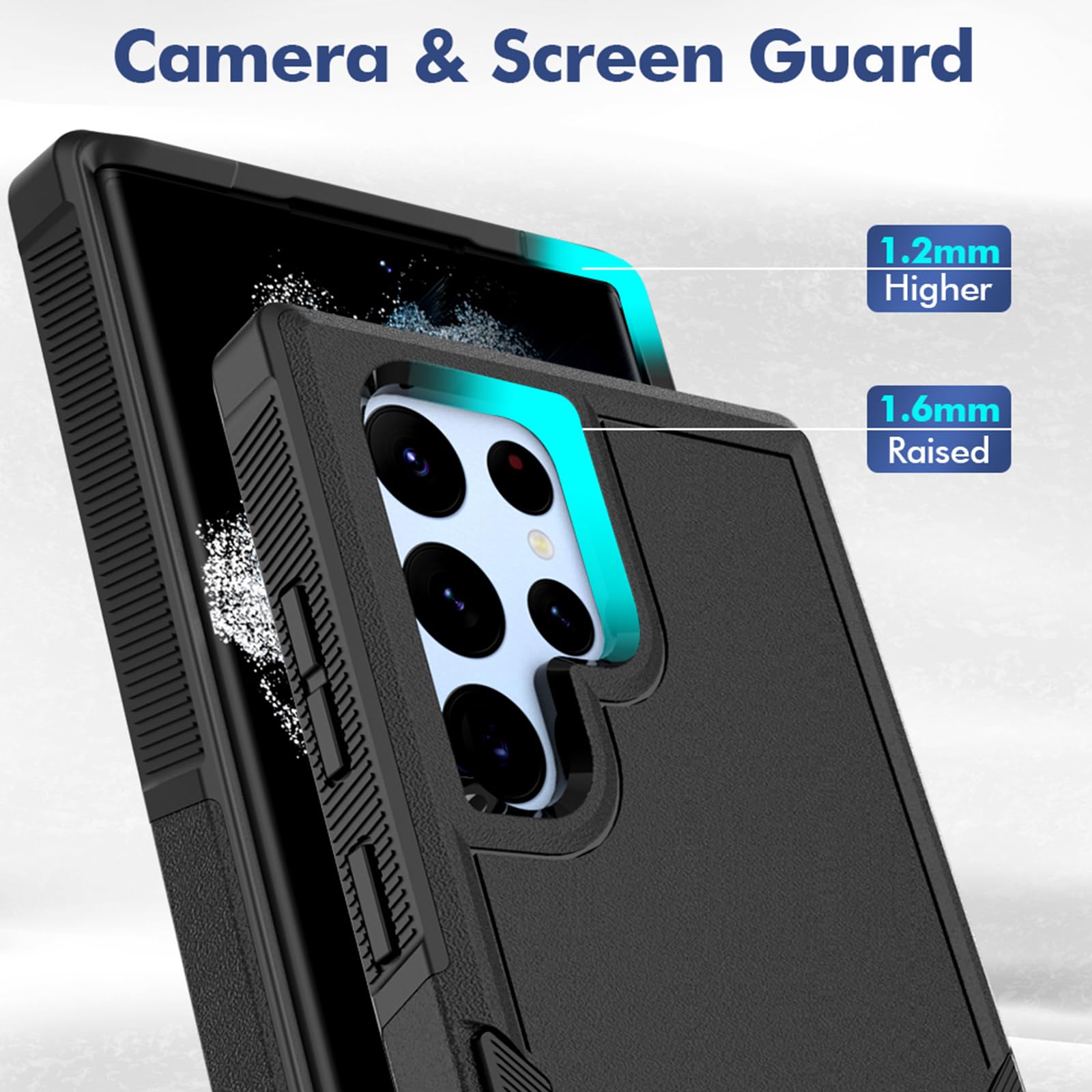 Amazon.com: for Samsung Galaxy S22 Ultra Case: Dual Layer Protective Heavy  Duty Cell Phone Cover Shockproof Rugged with Screen Protector - Military  Protection Bumper Tough - Samsung Galaxy S22 Ultra 5G, Black :