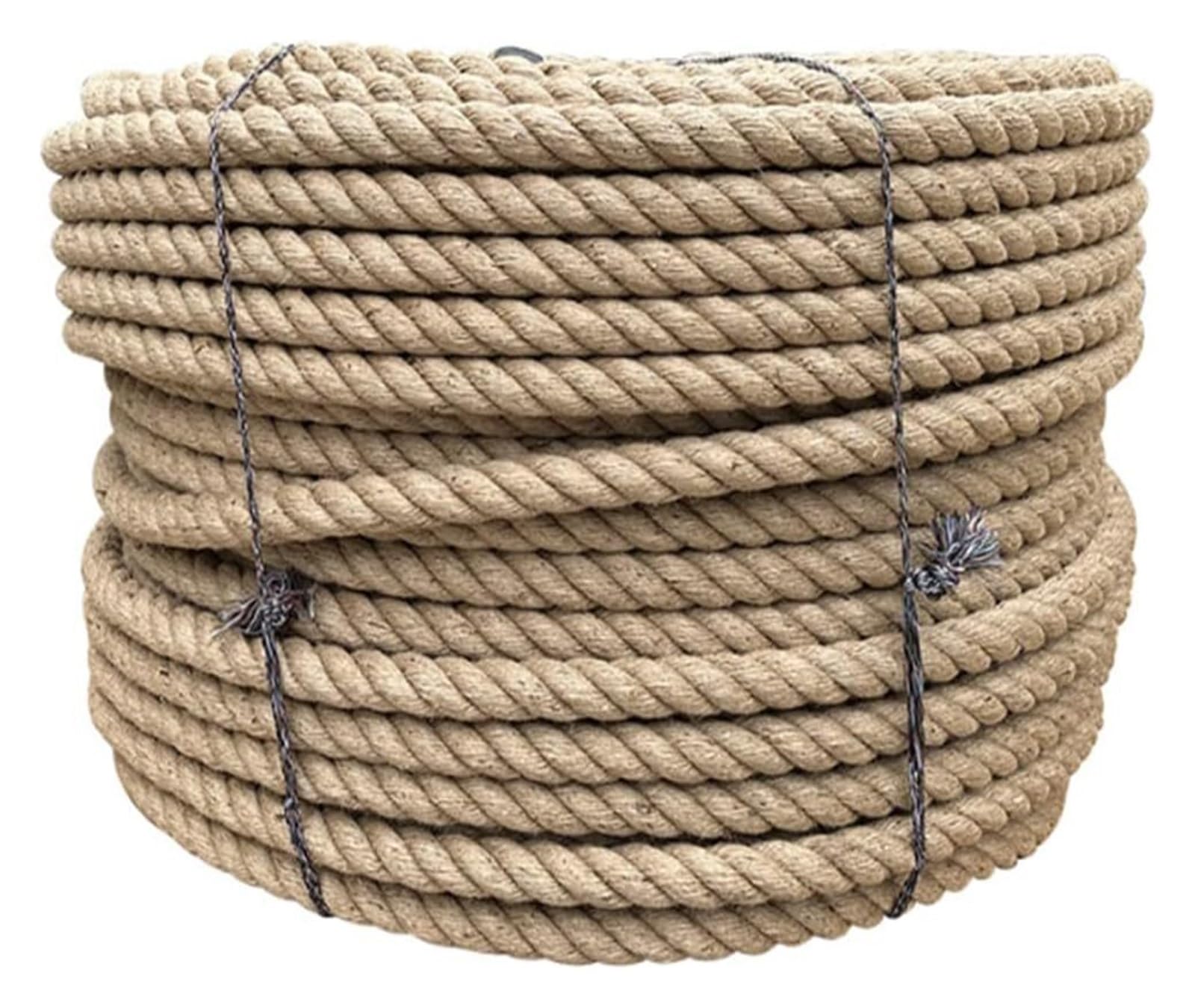 jute cord, Hemp Rope Twisted Strong Jute 4 Ply All Purpose Cord(16MM 20M)