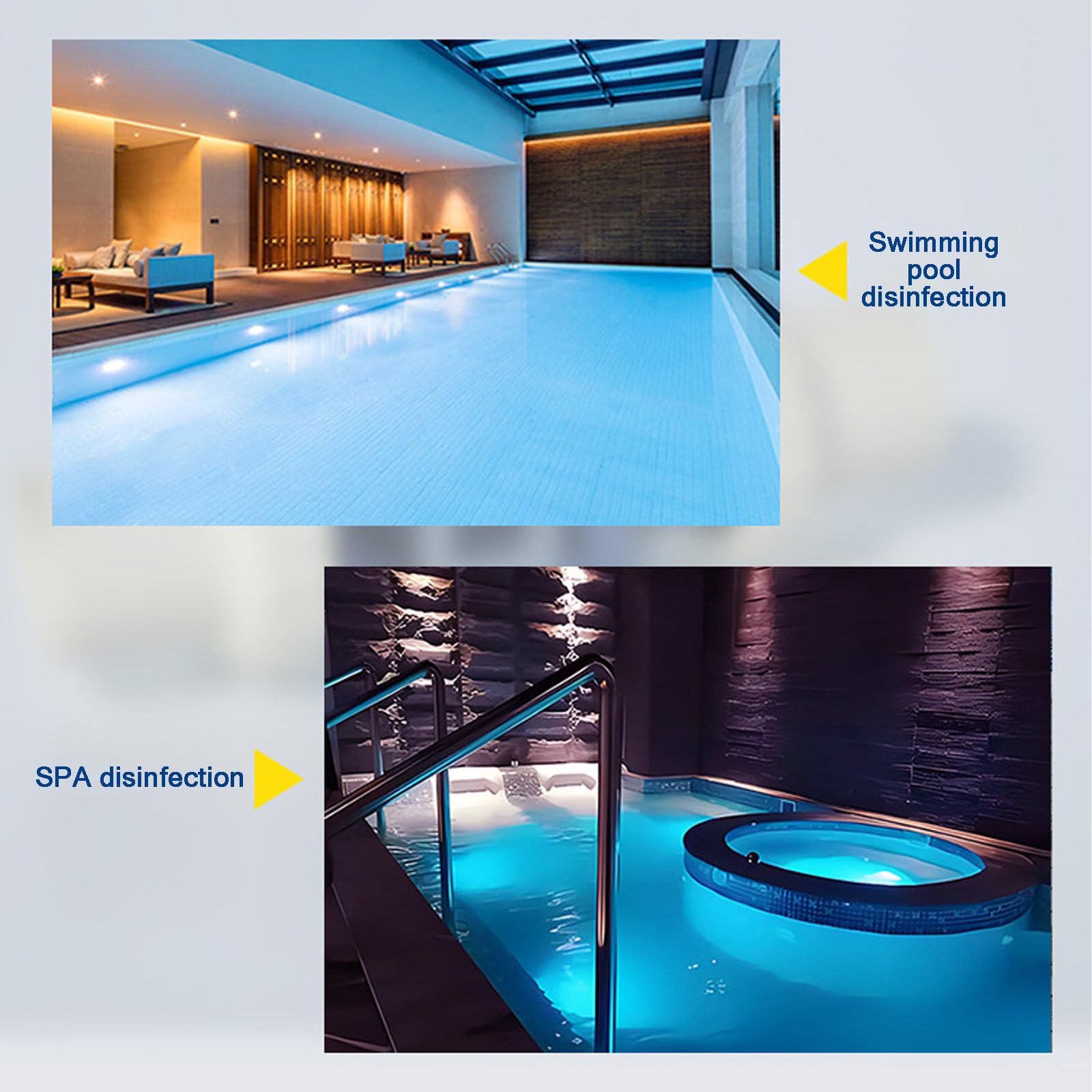 Système d'Électrolyse Au Sel pour Piscines, Générateur De Chlore Au Sel De Grande Capacité, Électrolyseur Au Sel avec Panneau Numérique Intelligent,withAPPcontrol-50g/h(40K~60K)