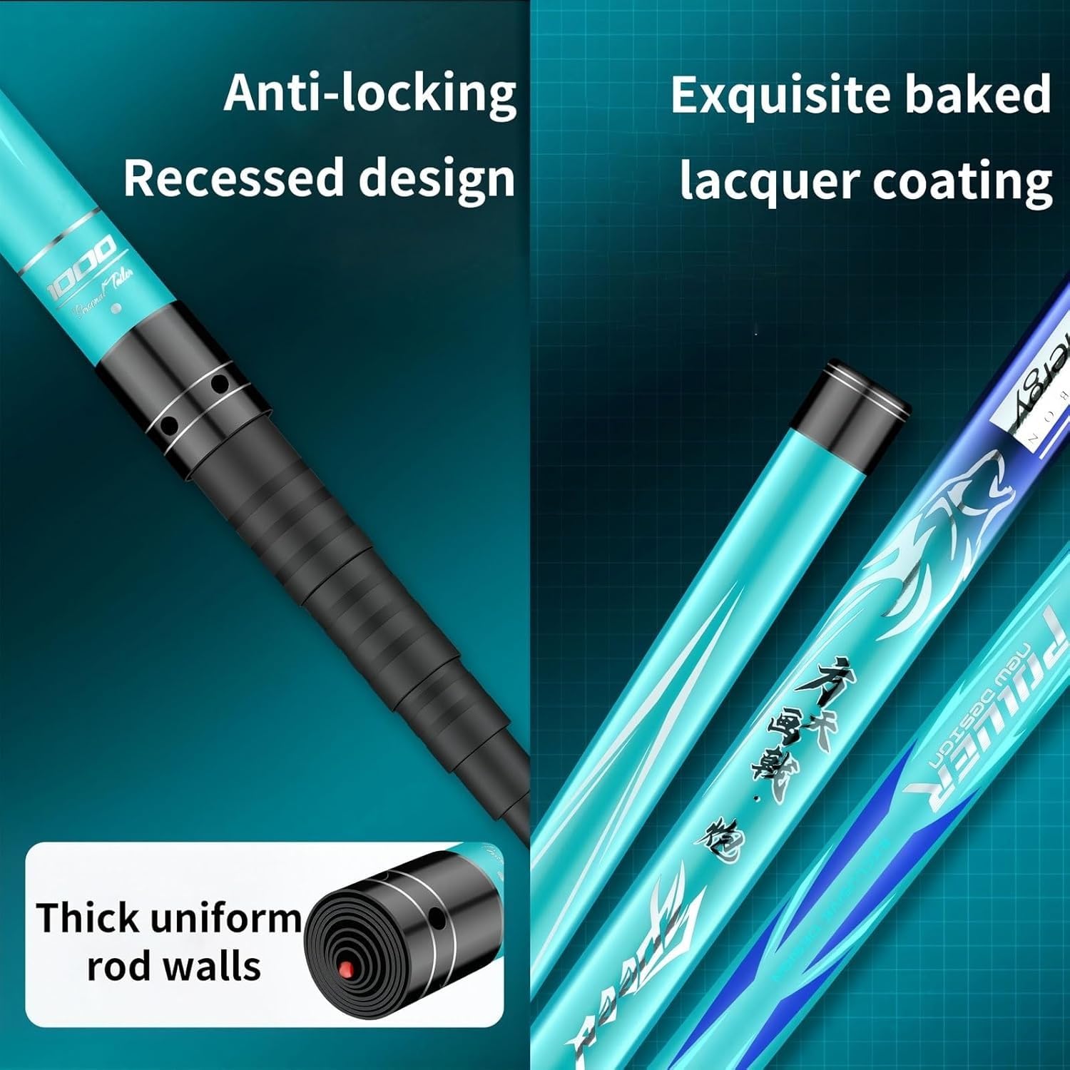 Canna da pesca telescopica in carbonio da 8 m, 9 m, 10 m, 11 m, 12 m, 13 m; canna da pesca super rigida e ultraleggera, canna da carpa per la pesca in acqua dolce