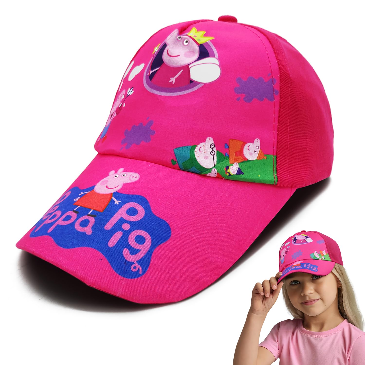 Kids Baseball Cap Adjustable Strap | Lightweight & Comfortable | Casual Wear Hat for Boys & Girls (4–10 Years)