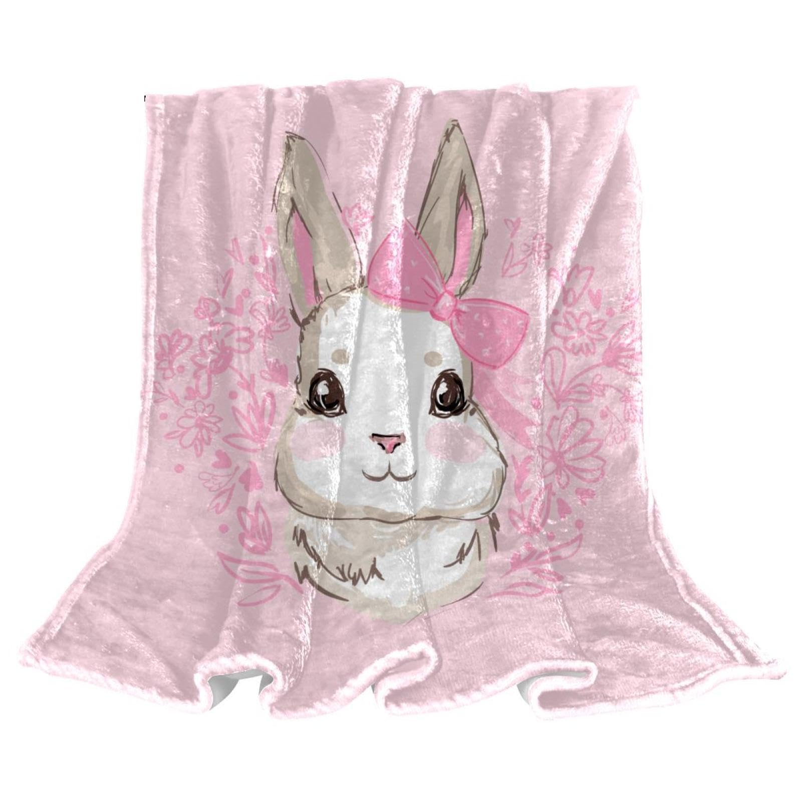 Couverture polaire lapin pour soirées cocooning et jeté de canapé salon douillet
