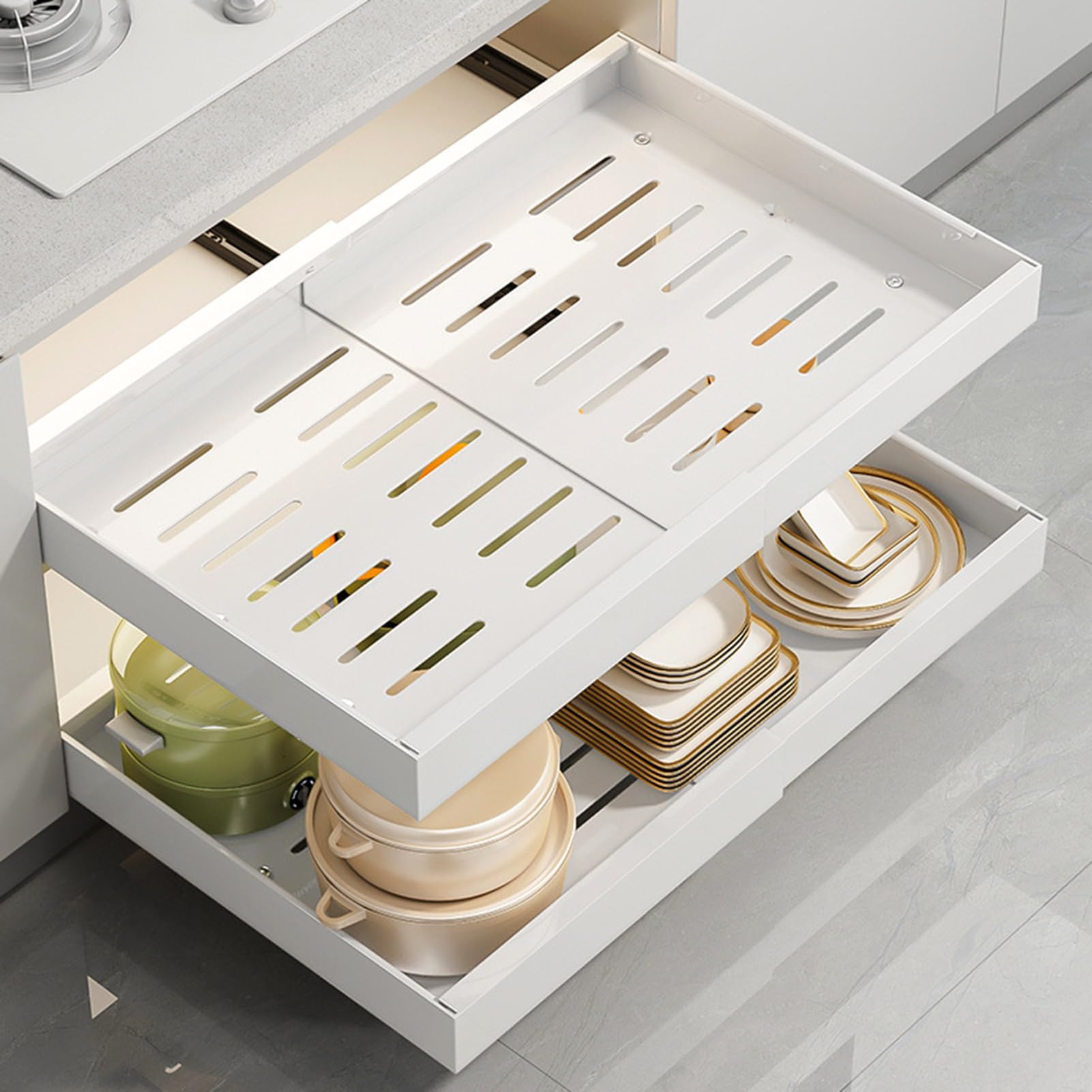 Organizador Bajo Fregadero Almacenamiento Retráctil Multifuncional | Organizador Bajo Fregadero Extraíble Para Cocina Baño Despensa Armario Estante Organizador