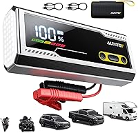 AUXITO 9500A Jump Starter for All Gas/Diesel Engines - 20,000mAh Power Bank, 30W Fast Charge, 168W DC Output, Smart LCD Display