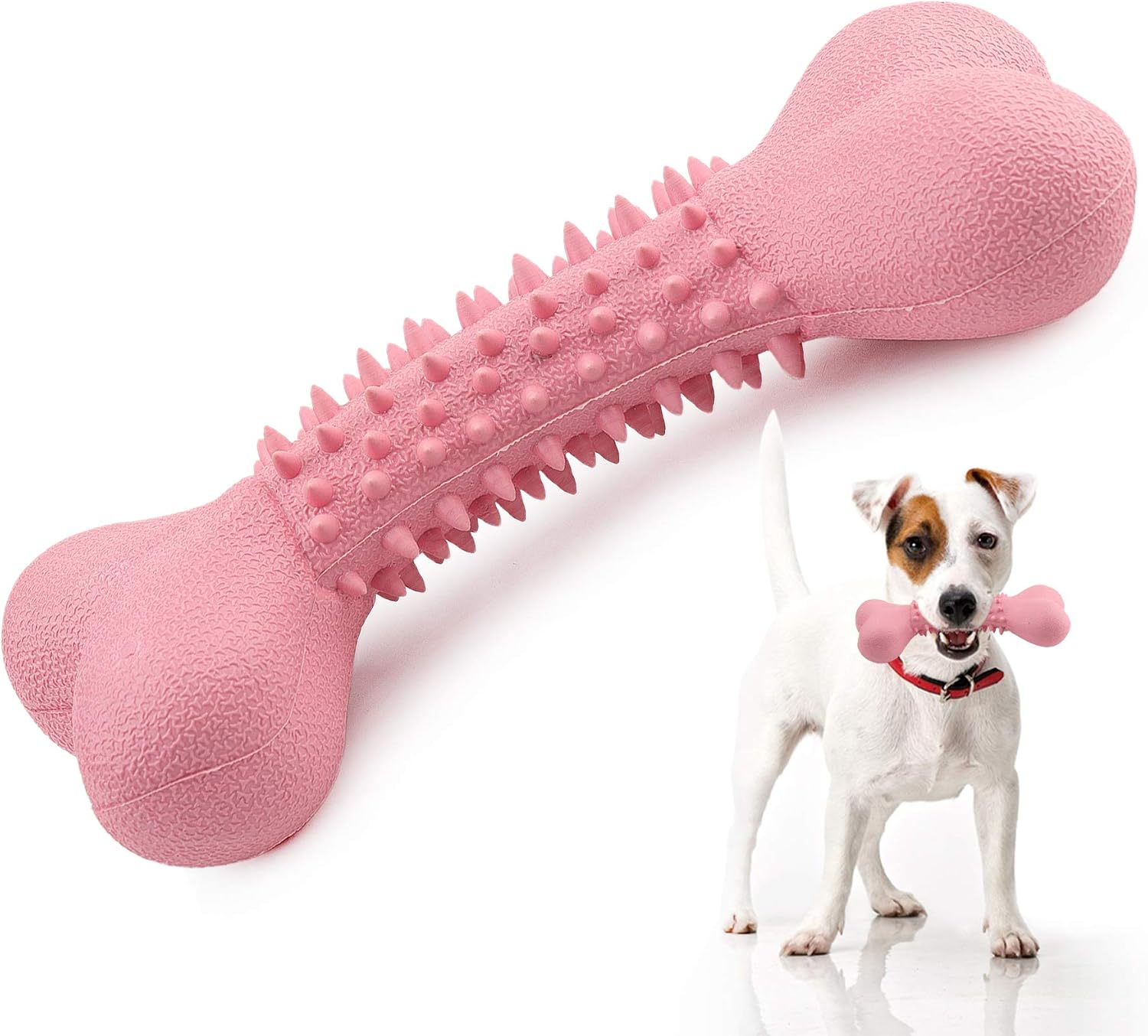 Dog Chew Toy for Aggressive Chewers Durable Dog Bone Toy for Medium/Large Dogs Puppy Chew Toys for Teething 100%Natural Rubber