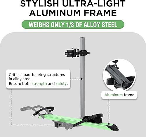 Miniatura 4 de 100 libras. Estante de aluminio para bicicletas y bicicletas eléctricas, se adapta a automóviles, SUV, furgonetas, caravanas y remolques con