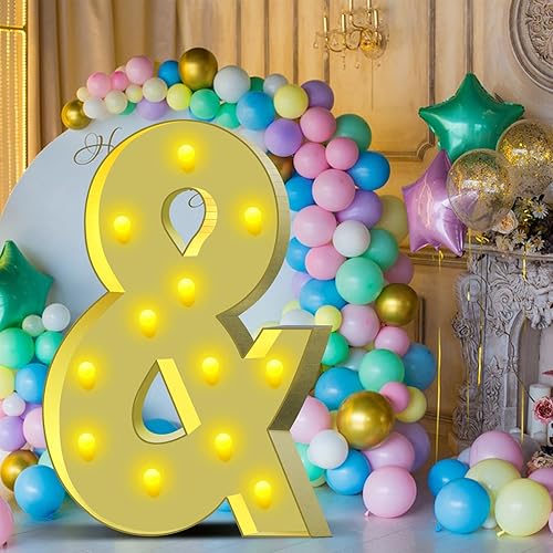 YIDANYOT Número de marquesina de 4 pies, letras de marquesina, letras iluminadas de marquesina de bricolaje con cadena de lámpara, kit de números de