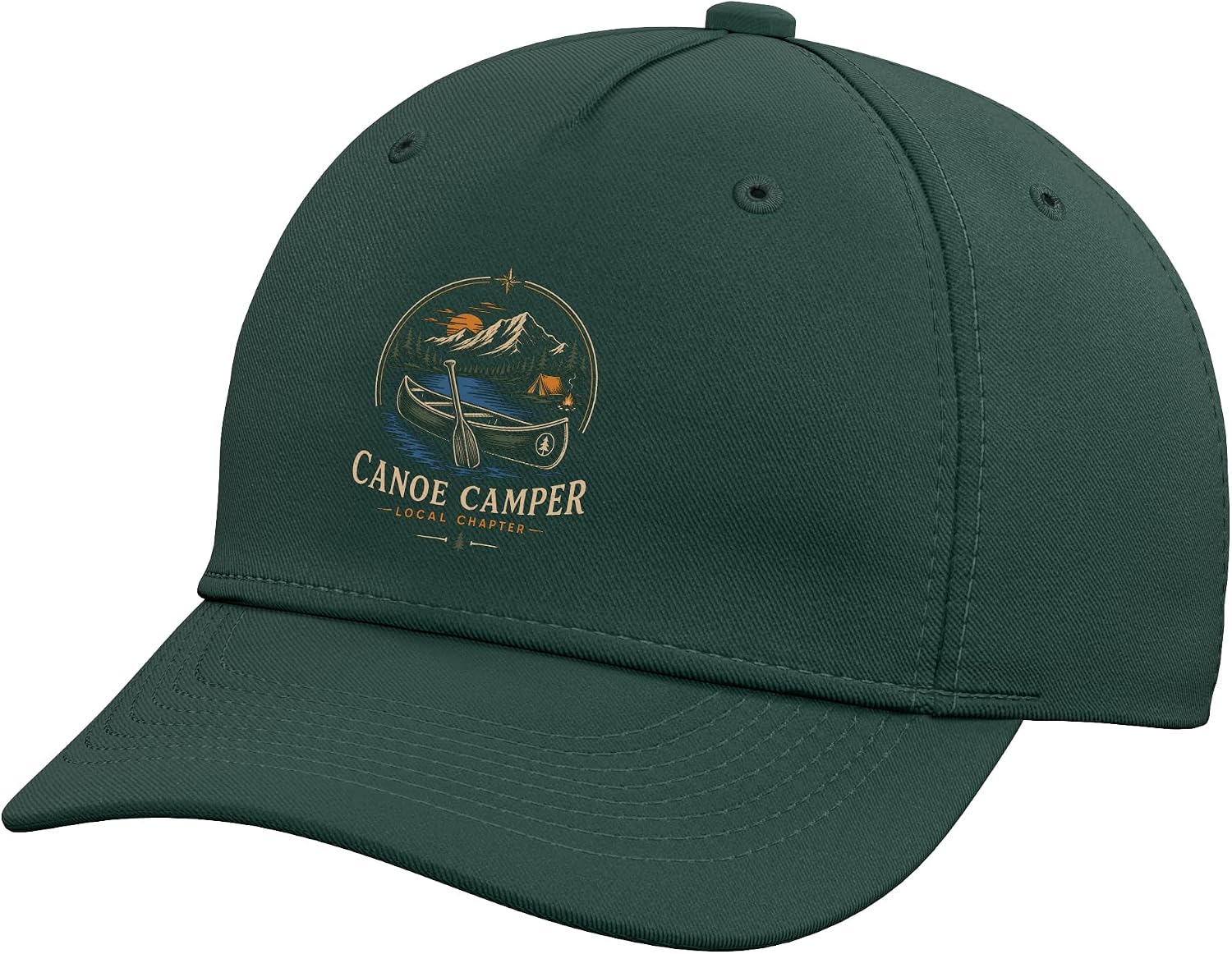 Canoe Camper Local Chapter Mountain Lake Adjustable Baseball Hat