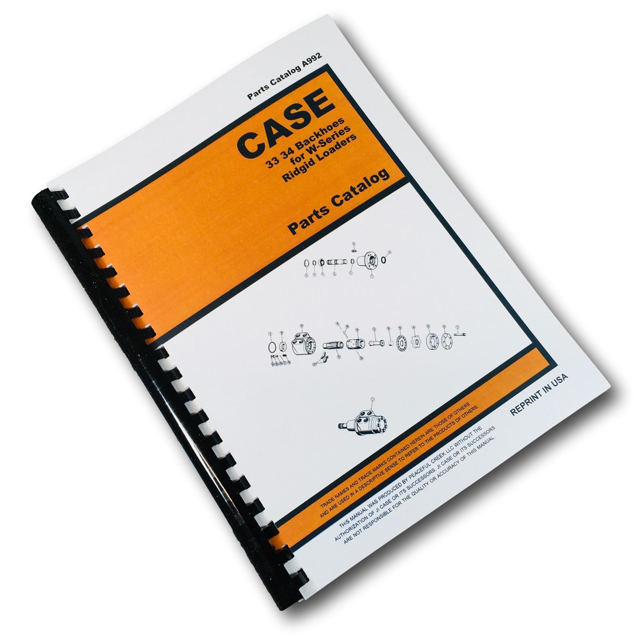 Parts Catalog Manual For J I Case Series Model 33 34 Backhoe Ck Fits W Series Loader