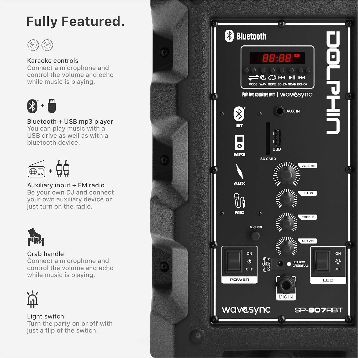 Dolphin SP-807RBT control panel