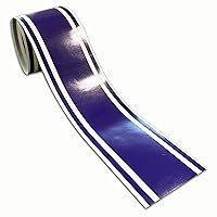 Vista 18 de Calcomanía de vinilo de rayas de carreras de 4 x 72 pulgadas para automóvil (negro mate)