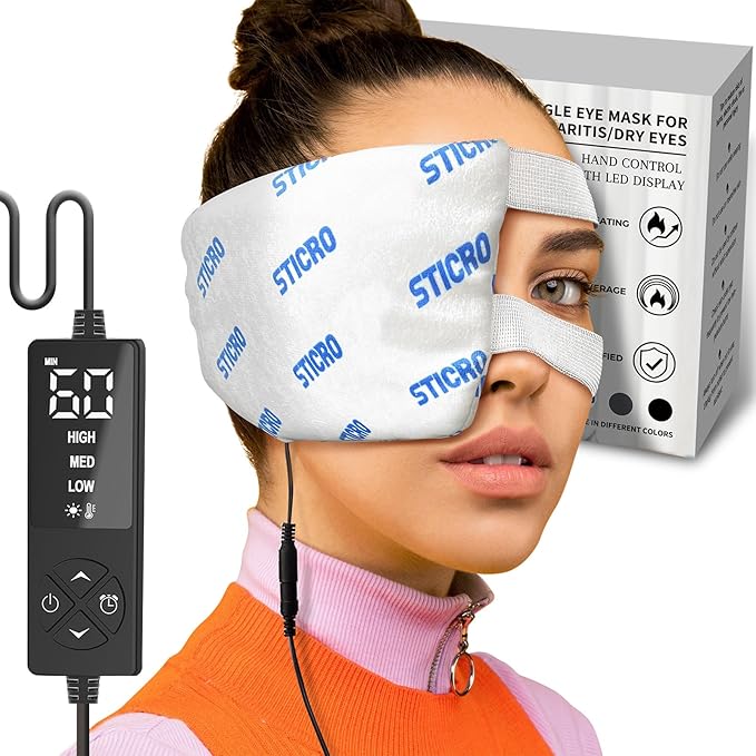sticro Stye Eye Warm Compress for Stye Treatment, Moist Heating Pad with 3 Heat & 5