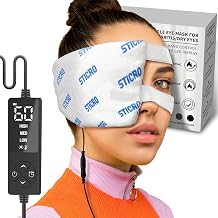 ضغط العين Sticro Stye الدافئ لعلاج Stye ، وسادة تسخين رطبة مع 3 حرارة و 5 إعدادات مؤقت لكل من Eye Stye Chalazion Blepharitis Relief