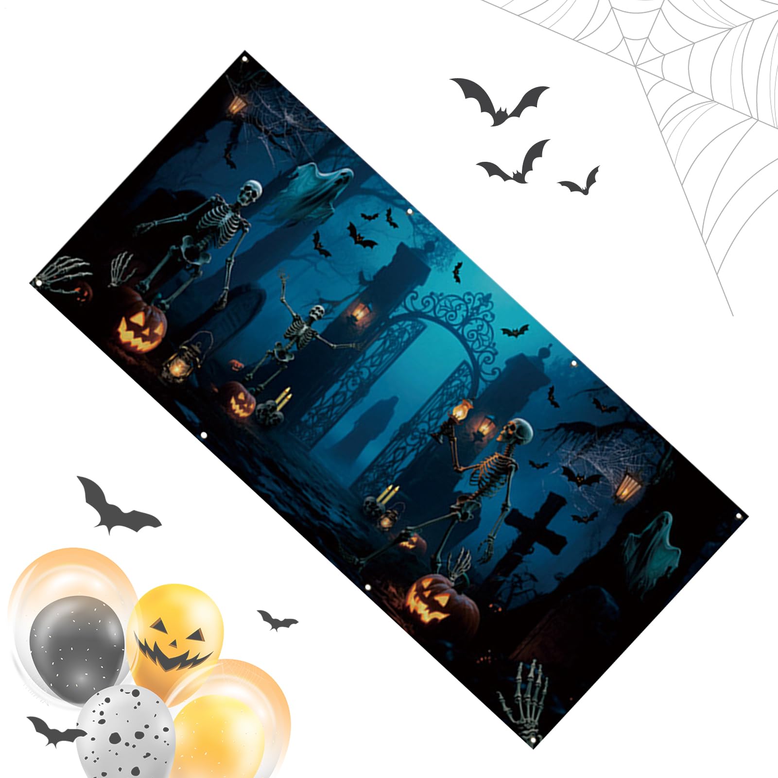 Bannière porte de garage Halloween pour habiller un grand mur
