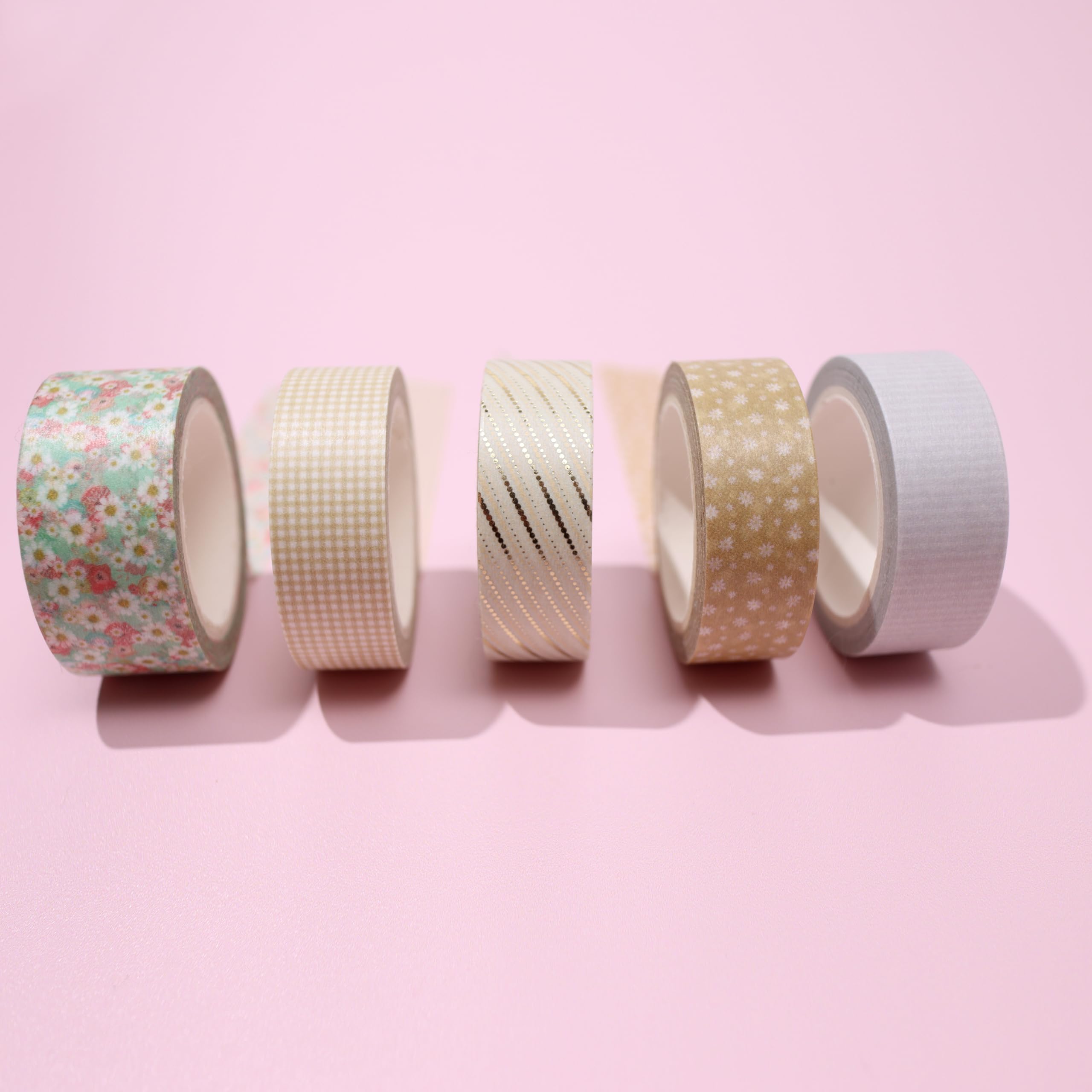 Idyllic Grace - Washi Tape Set - Gold Foil - Christian - Decorative Scrapbook Tape - Craft Tape - Bullet Journal Supplies - Bible Journaling - Planner Accessories - Gift Wrap Tape - Let Him Shine