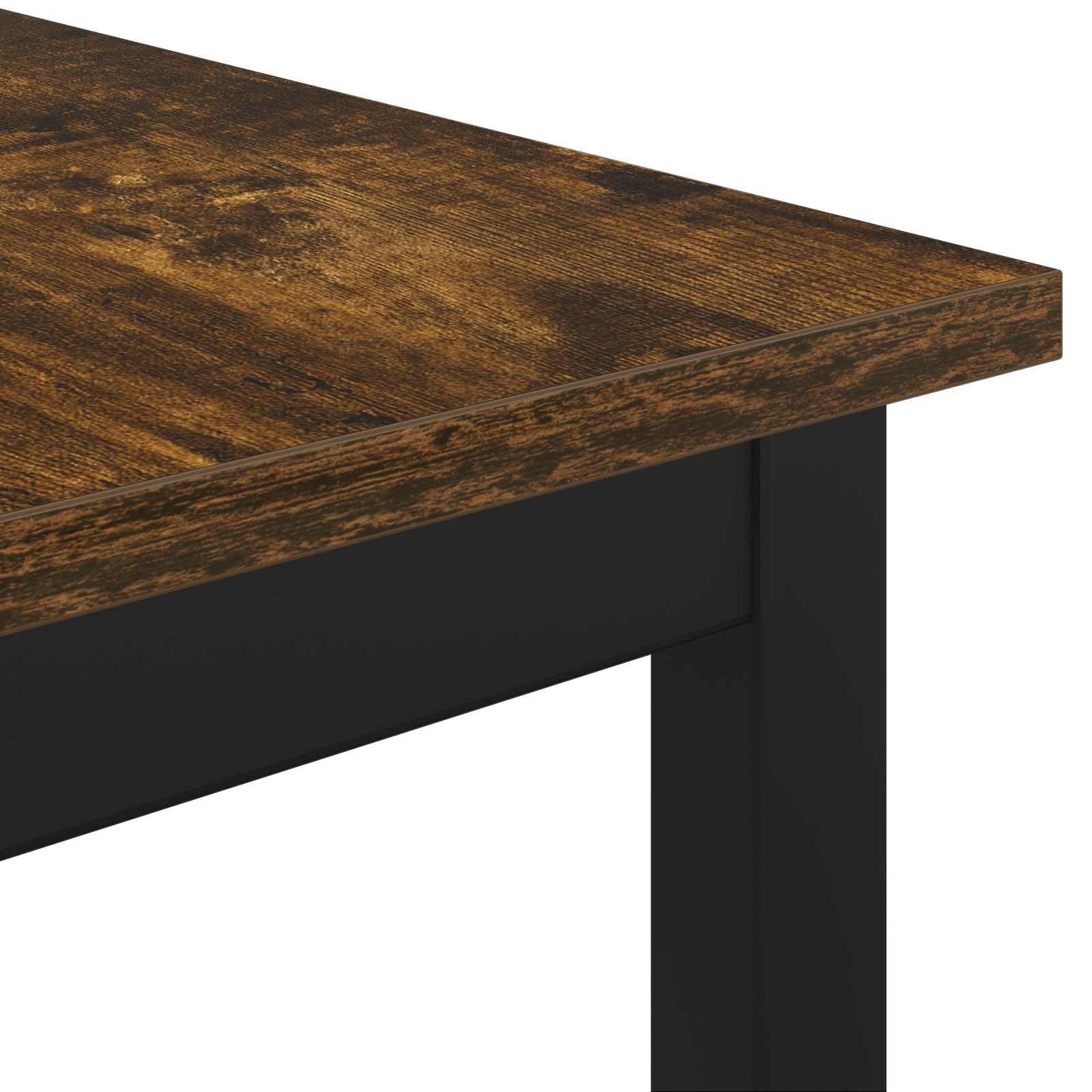 Stół do jadalni 140 x 80 x 75 cm, metalowa rama z płyty drewnopochodnej, prostokątny stół kuchenny do jadalni, salonu i jadalni, stabilny stół do jadalni dla rodziny, gości, posiłku i