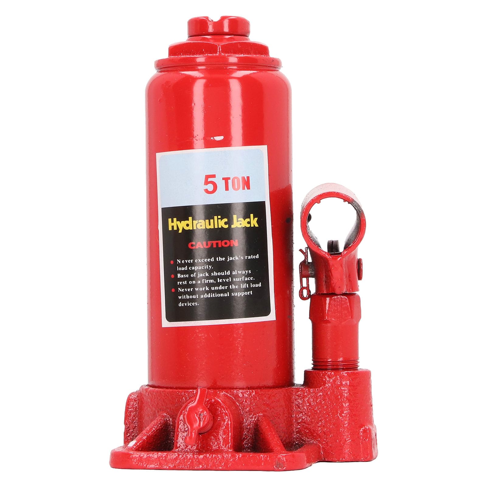 Cocoarm Podnośnik do Butelek, Stalowy Hydrauliczny Podnośnik do Butelek 5T z Obejściowym Zaworem Bezpieczeństwa, Zakres Podnoszenia od 180 355 Mm, Ząbkowane Siodło i Hartowany Suwak dla Właścicieli