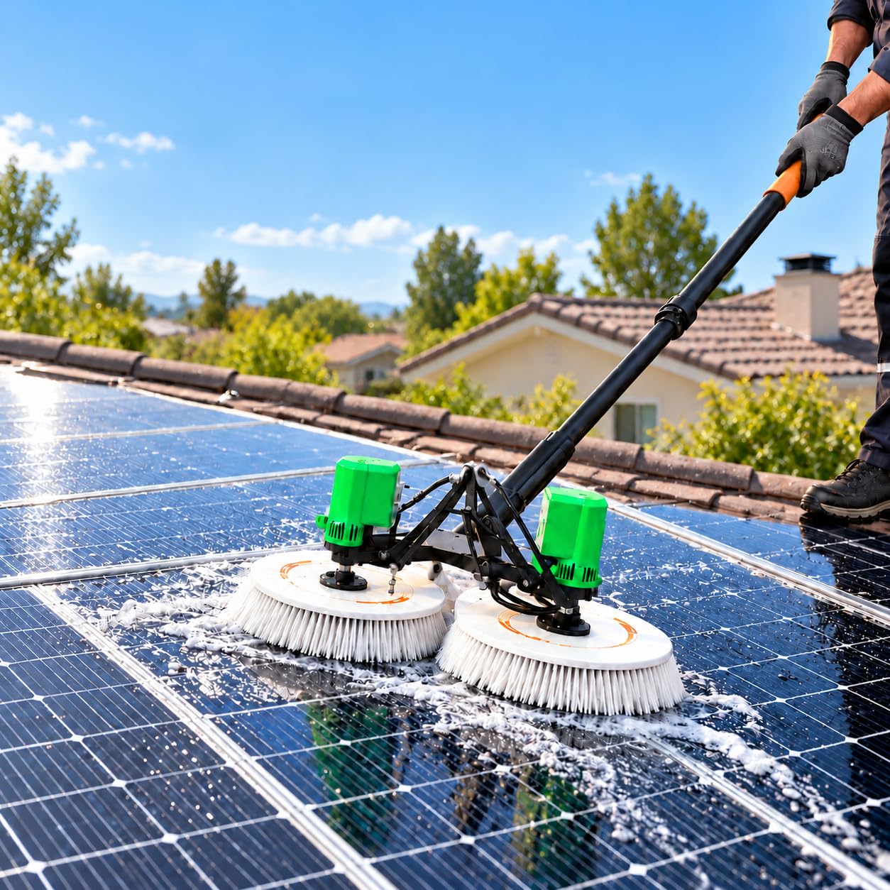 Cepillo Limpieza Paneles Solares, Limpiador Placas Solares 5.5M
