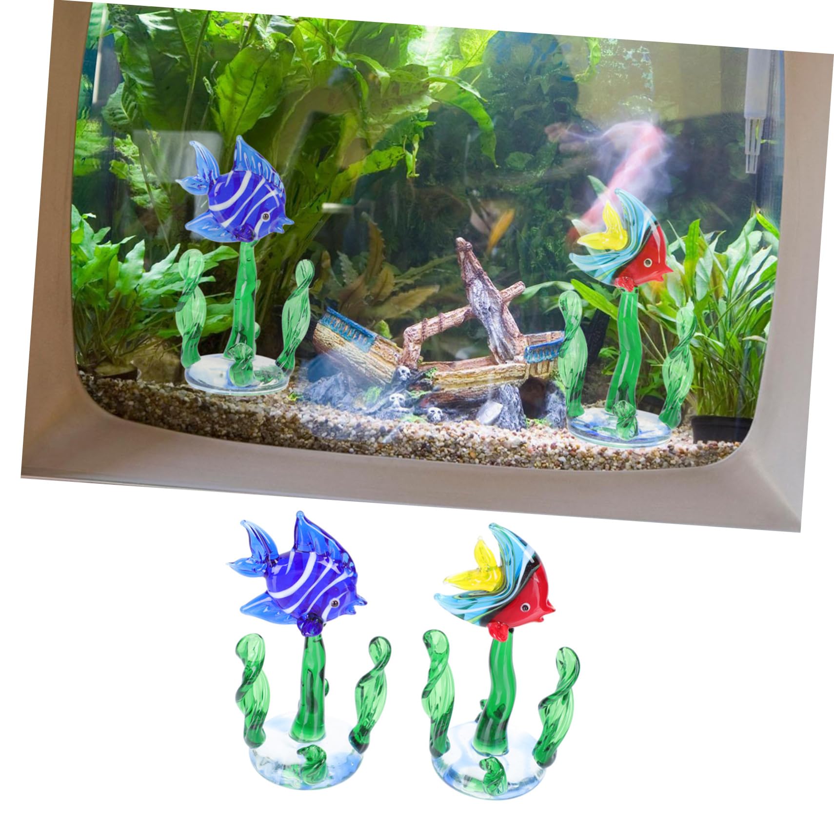 3 set Ornamenti Per Piante Acquatiche Acquari Piante Artificiali Decorazioni Per Piante Acquatiche Piccoli Acquari Galleggianti Mini Multipli Ornamenti Marini 2 pezzi*3