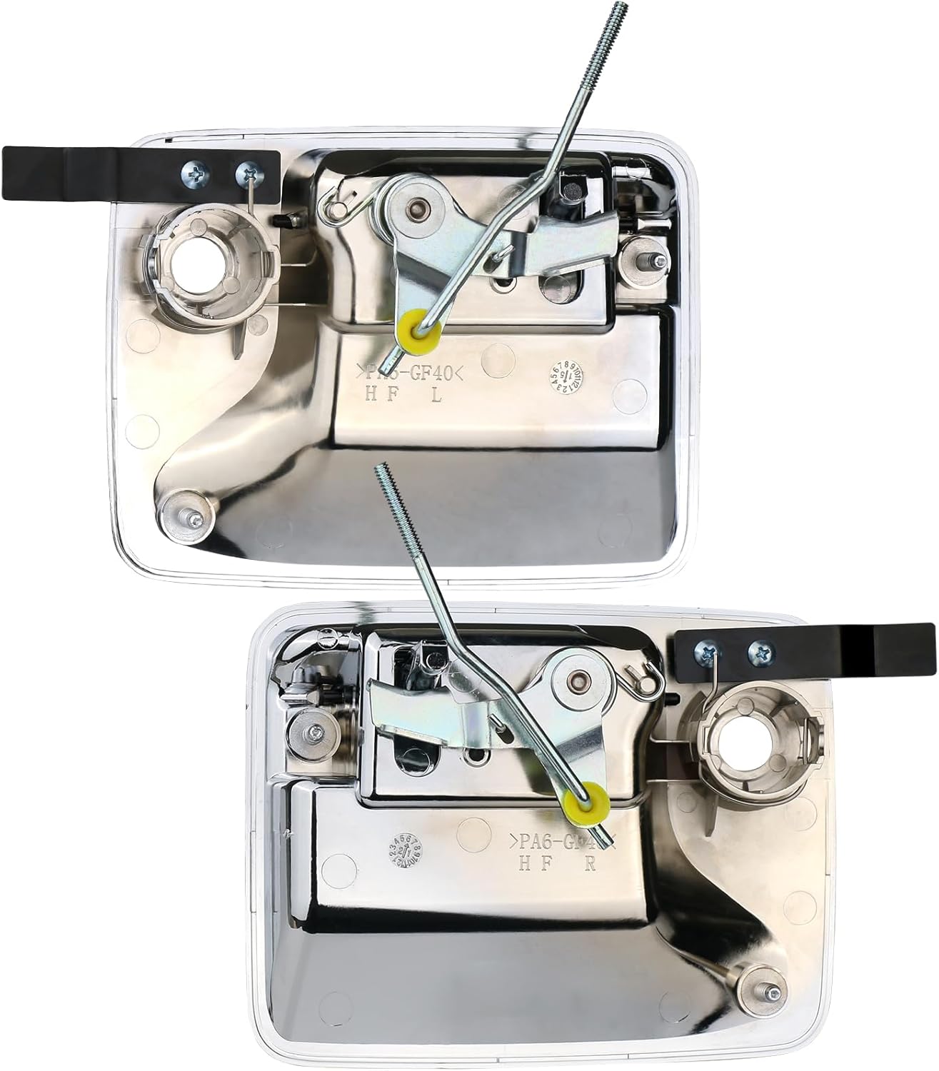 TQPONLY Chrome Exterior Door Handle (1 Pair),for Ford F250 F350 Super Duty F450 F550 F650 F750 Excursion,Front Driver&Passenger Side Outside Handle Outer Door Parts