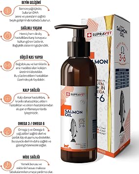 Supravet Salmon Oil Cats And Dogs 200 ML Doğal Kedi Köpek Norveç Somon Yağı
