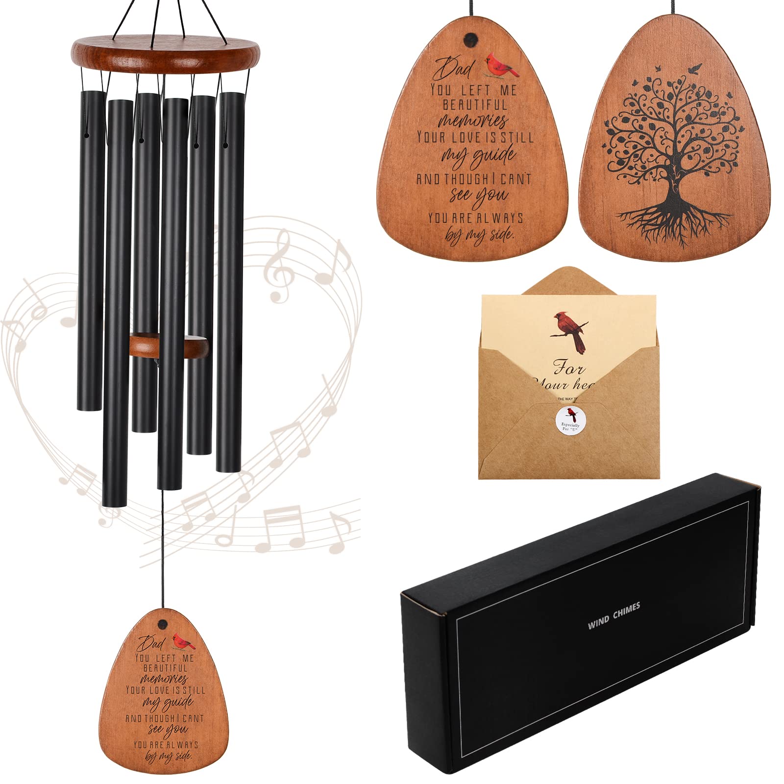 Fathers Gifts from Daughter,dad Gifts from Daughter Wife Son Kids, Unique Windchime Gift for dad Grandfather Stepdad Grandpa Husband Men,Father's Day Birthday Valentines Day Christmas (dad Chimes)