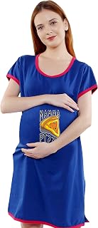 Sillyboom Maternity Maa Pizza Tunic Tops for Pregnant Women T-Shirt Price In India