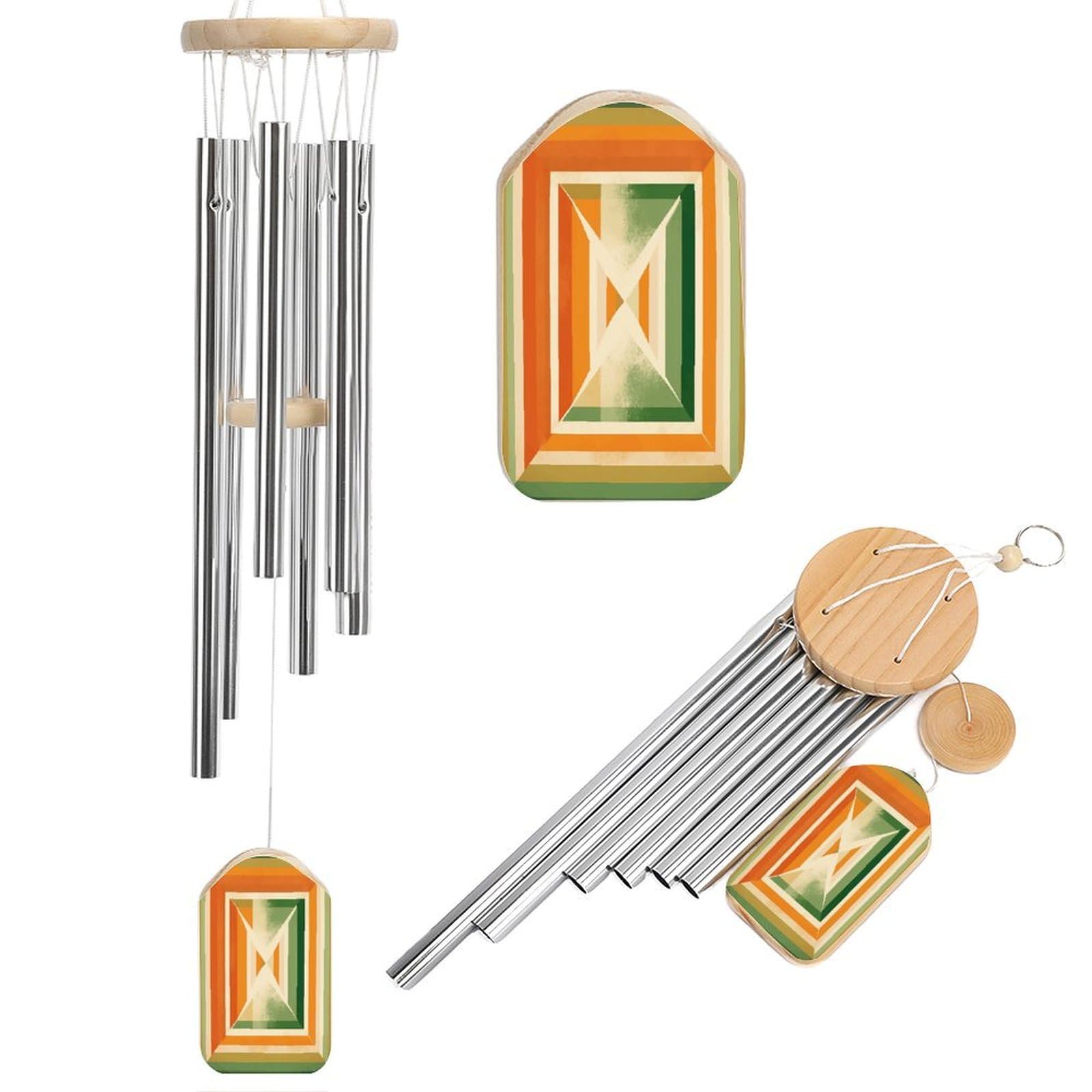 Adfgyerh Style Square Pattern Wind Chimes For Outside, Memorial Windchimes Deep Tone Soothing Melodic Tones, Sympathy Wind Chimes For Patio Home Or Garden Decor