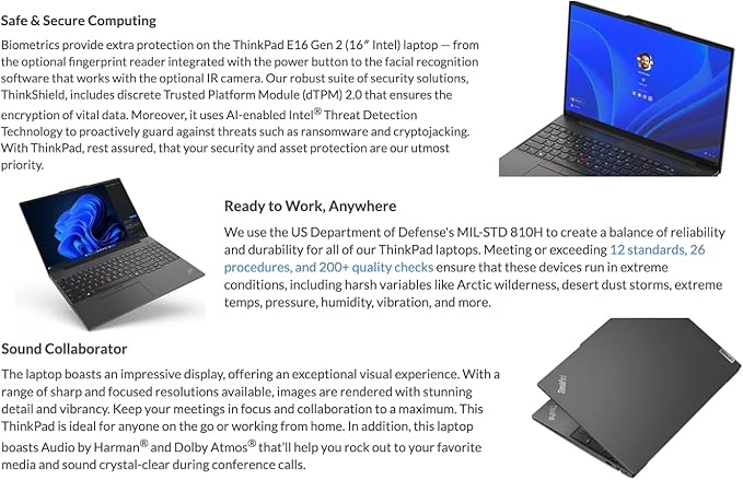 Lenovo ThinkPad E16 Gen 2 16" IPS FHD Intel Core Ultra 7 16GB DDR5 512GB SSD miniatura 3