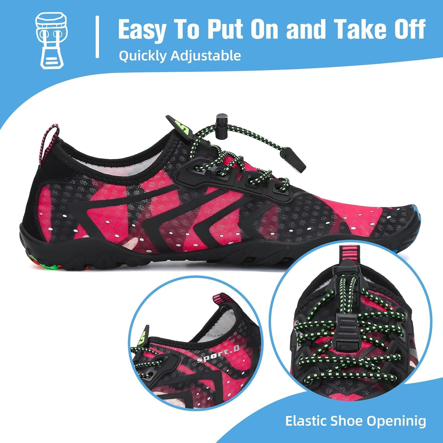 Mishansha Water Shoes for Women Men Barefoot Beach Shoe Quick Dry Aqua Swim Socks for Surfing Yoga Size 4.5-15 Women/3-13.5 Men - Image 6