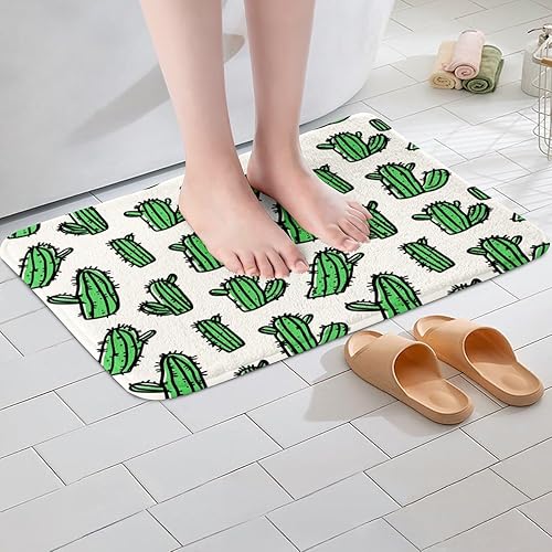 Miniatura 5 de Alfombras de baño de cactus para niños, 16 x 24 pulgadas, bohemias, suculentas, para decoración de baño, alfombras de baño botánicas para ducha,