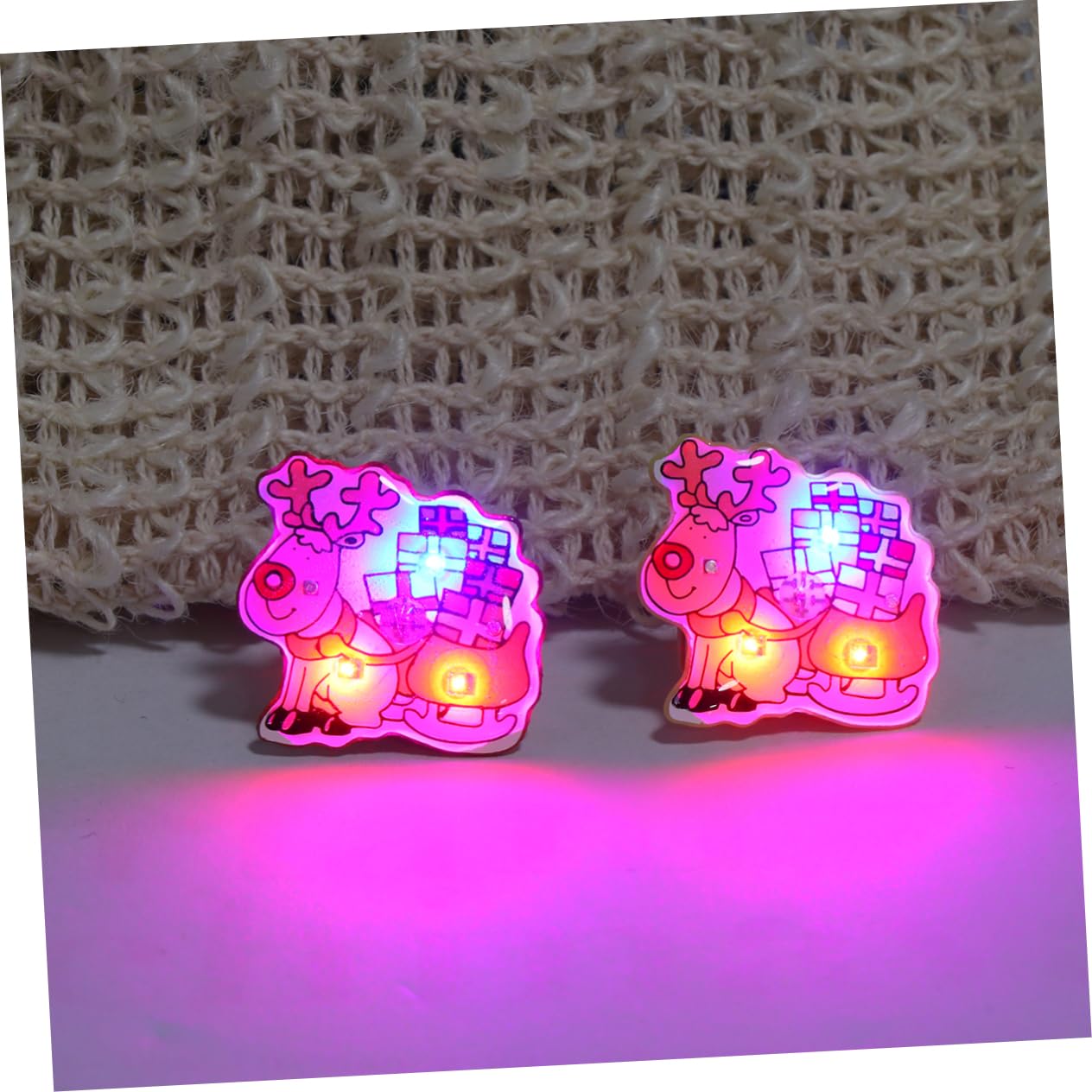 75 Piezas broches de brillo de navidad insignias de navidad broche de Papá Noel iluminar broches led lights lamparas led ramillete de joyas de navidad alfileres de esmalte luminoso