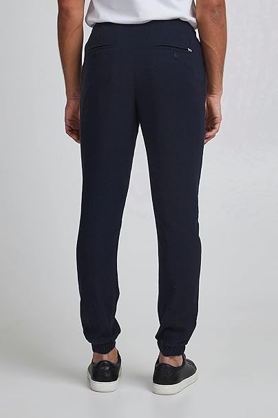 Pantalon En Lin Pour Homme - Coupe Droite, Cordons De Serrage, Off White - Taille XL - Idéal été, Bureau Et Décontracté