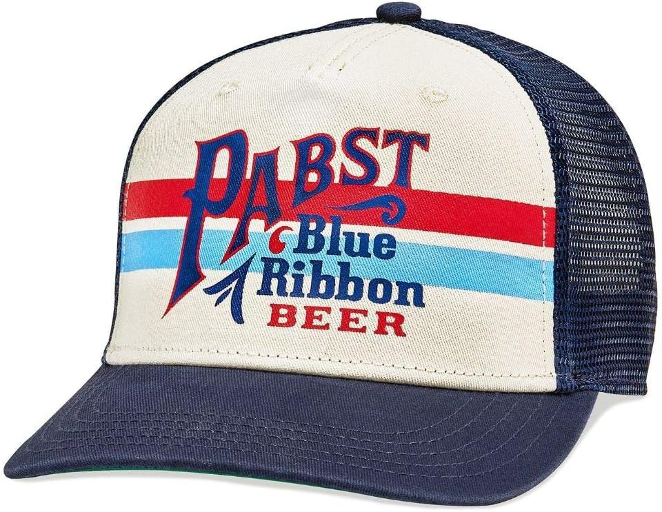 AMERICAN NEEDLE Pabst Blue Ribbon PBR Beer Unisex Adjustable Snapback Baseball Hat