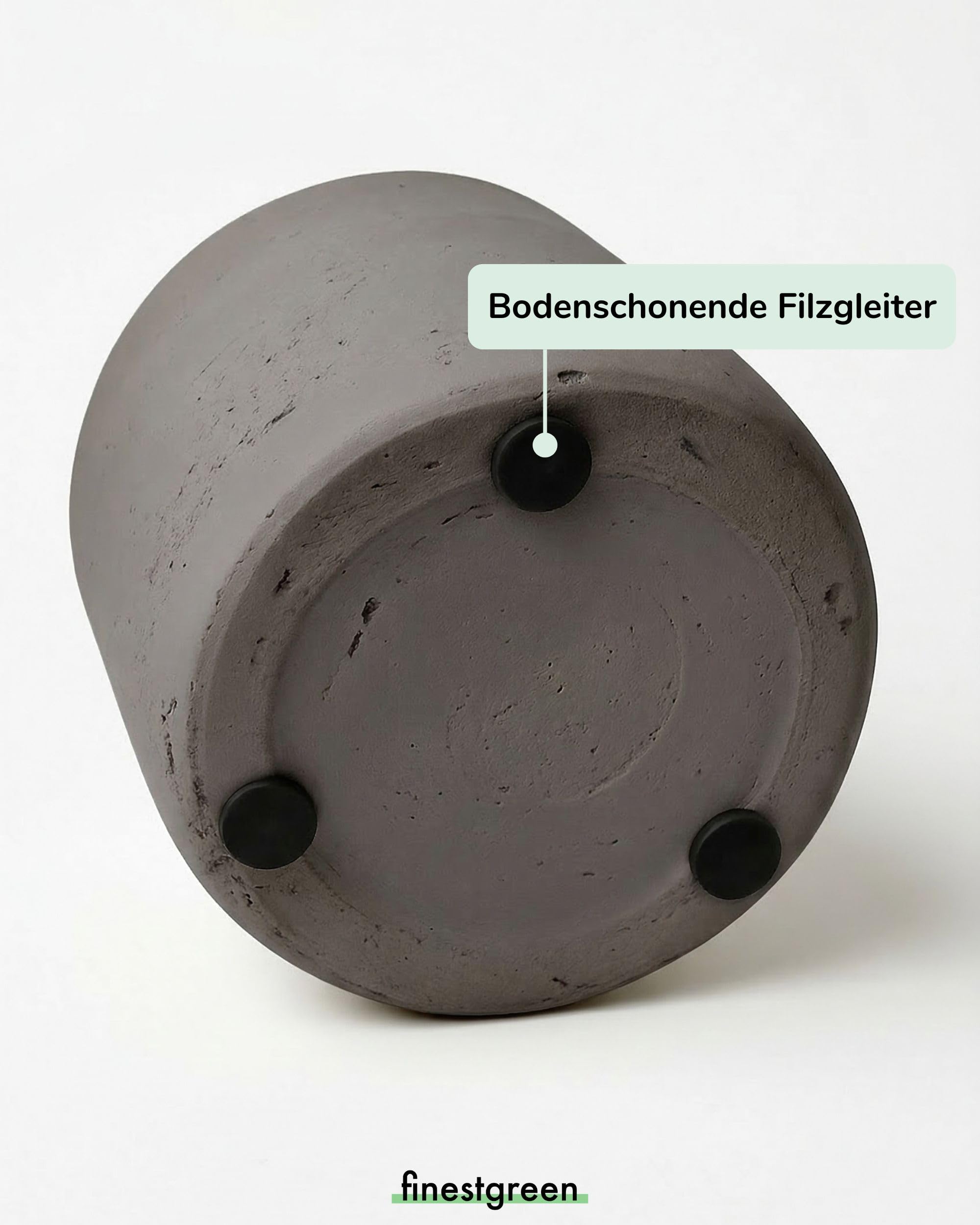 Charlie Pflanzgefäß Mocha XL | Blumentopf für Innen- und Außenbereich, Frostfest, UV-Beständig, wasserdicht | Blumenkübel Betonoptik