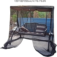 Vista 8 de Mosquitera para silla de columpio de 4 x 6 x 6.5 pies, pantalla de malla de poliéster con apertura de cremallera y tela superior impermeable