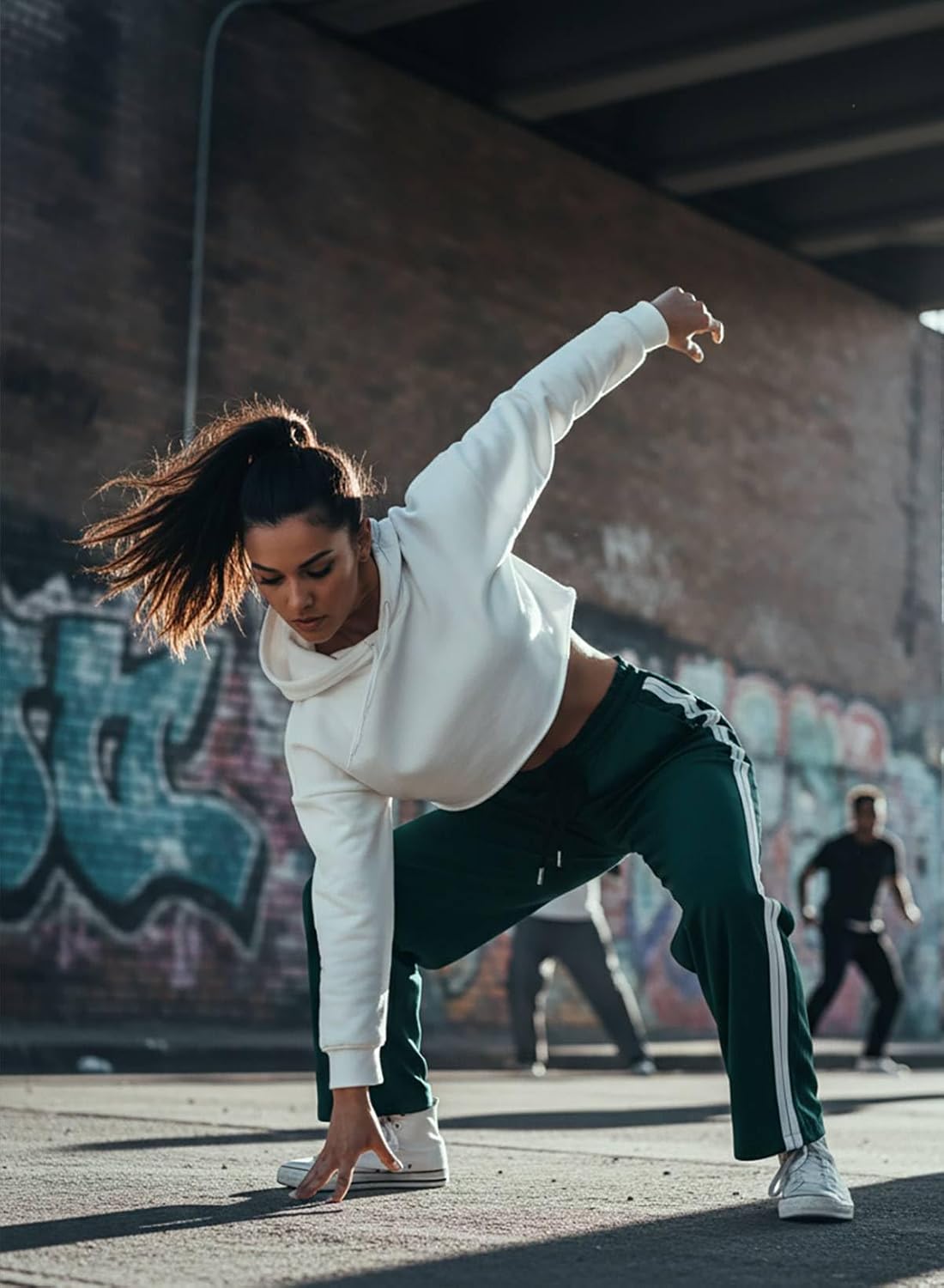 Acelitt Womens Track Pants Loose Wide Leg Jogging Sweatpants Side Striped Color Blocked Sport Pants Athletic Runing - Image 2