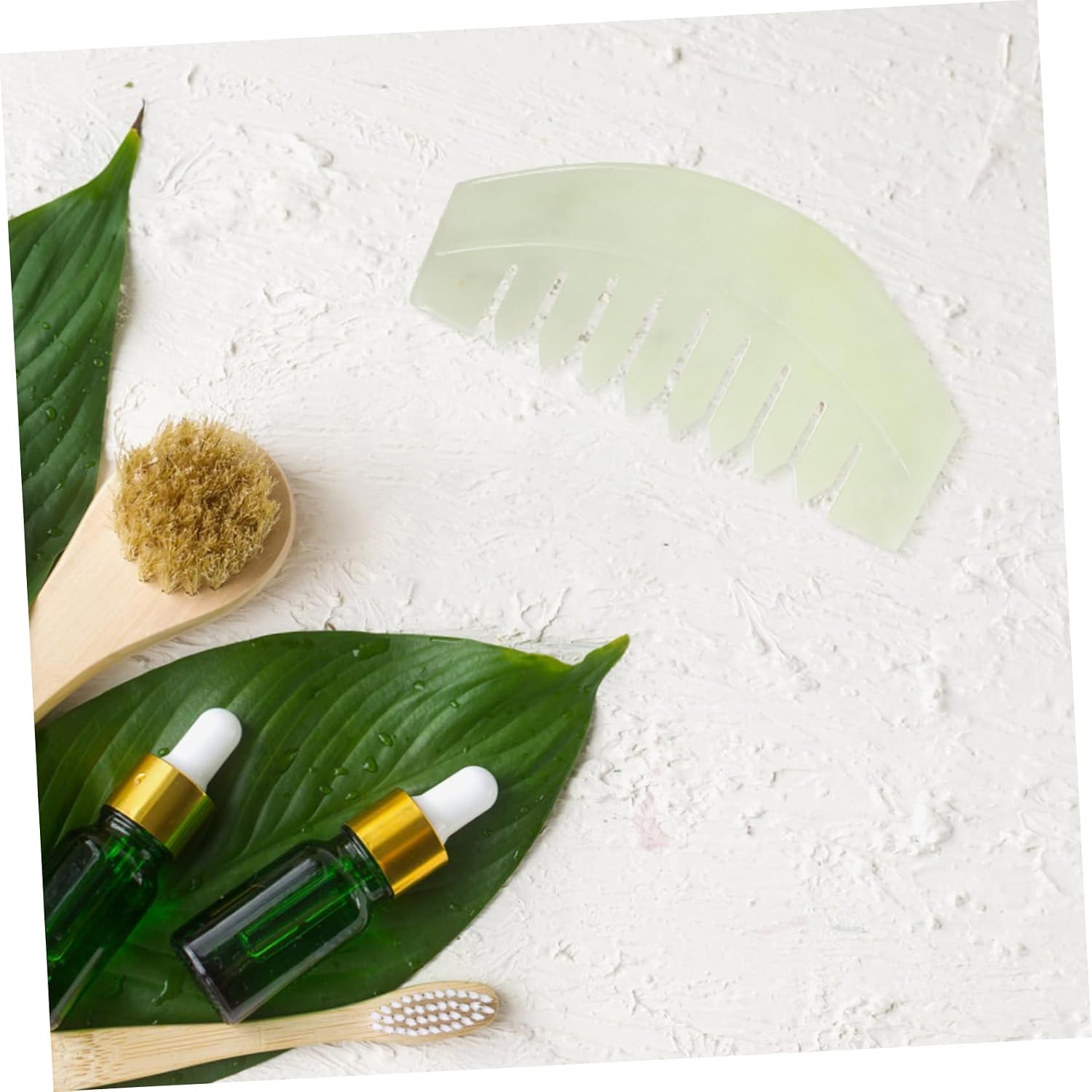 2pcs Jade Scalp Massage Comb Tool for and Skin Care -Static Wide Tooth Design for Comfortable Scalp image 5