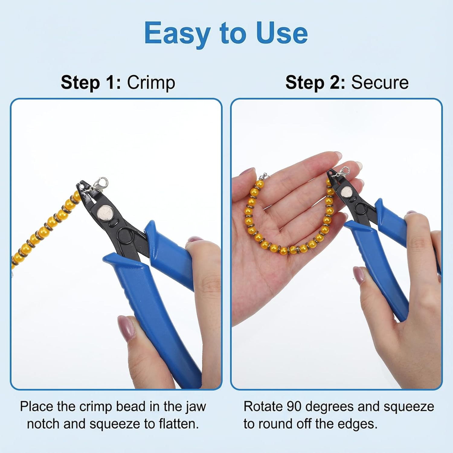 Bead Crimping Pliers Bead Crimper Tool Jewelry Pliers for Jewelry Making Beading DIY Craft