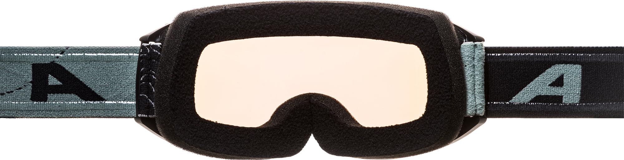 ALPINA NAKISKA Q-LITE - Maschera da sci OTG anti-appannamento, estremamente robusta e infrangibile, protezione UV 100% per adulti, black-willow-green matt