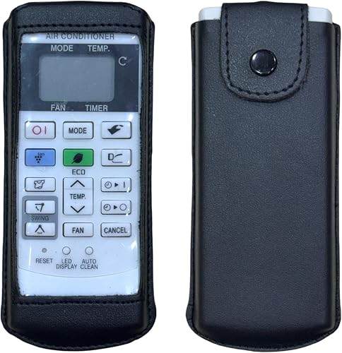 Zaoma Protective Case PU Leather Cover Holder Compatible for AC Remote No. 156A, Compatible/Replacement for Sharp AC Remote Control Protective Case (Black)