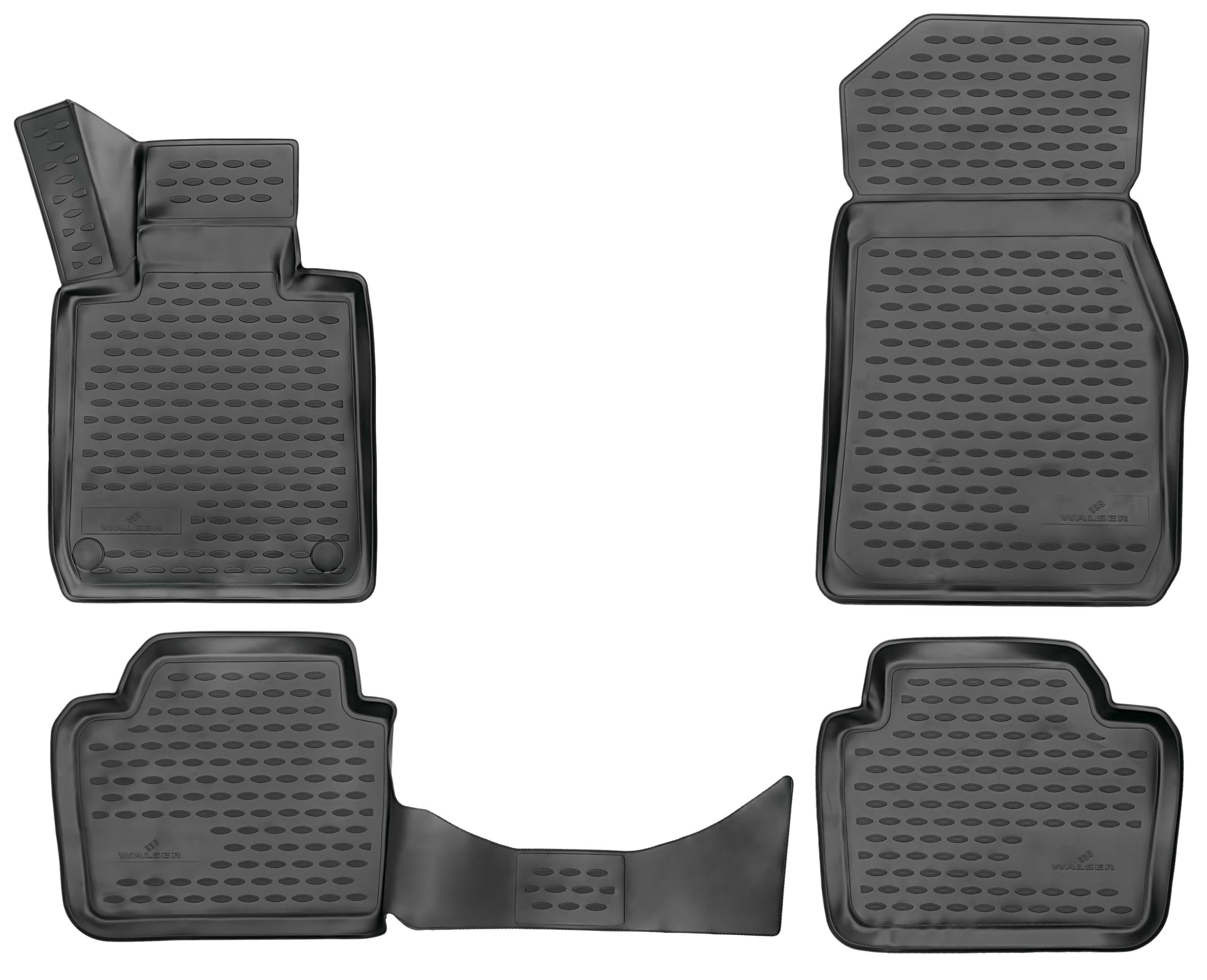 Walser XTR Gummi Fussmatten Auto für BMW 3 (F30) 2011-2018, 100% passgenaue Auto Fußmatten, robuste Universal Fußmatte Auto, Gummimatten Auto, Auto Fussmatten Gummi, Auto Gummimatten