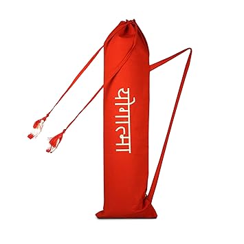 Aakrutii Embroidery Cotton Yoga mat Carry Bag with Strong Shoulder Straps | Mat Bags | Handcrafted Cover | Environmental Friendly | Fitness | Meditation | Orange