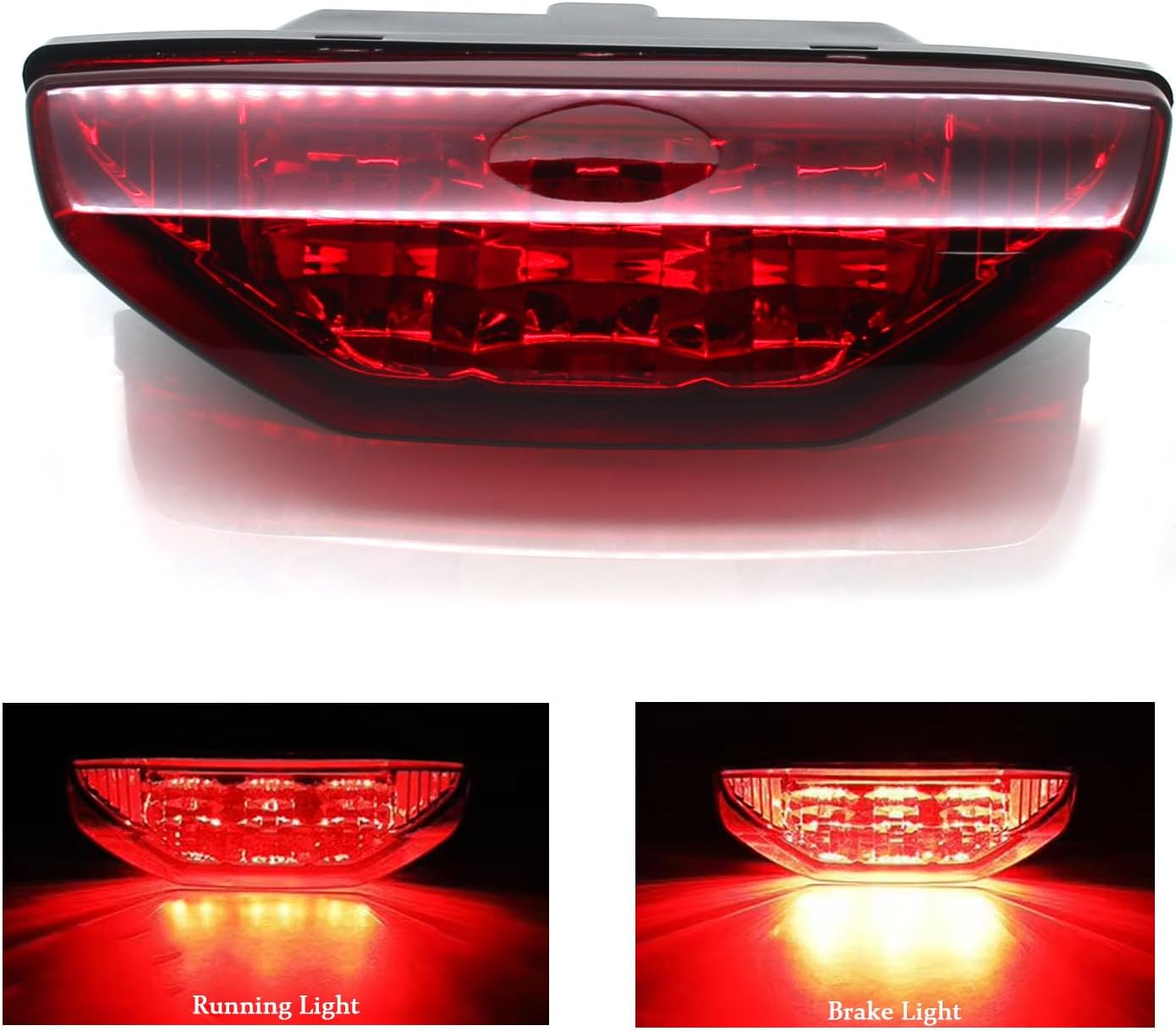 MZS ATV Tail Light, UTV LED Taillight Brake Accessories Red Lens 33700-HN1-A71 Compatible with TRX 250 300 400 400EX 500 520 700 FourTrax Sportrax Foreman/Pioneer 500 700 / Big Red MUV700